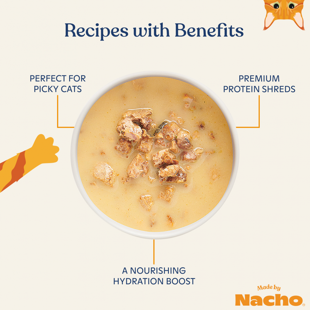 Made By Nacho Diced Grain-Free Recipe Sustainably-Caught Tuna & Cod Recipe With Bone Broth