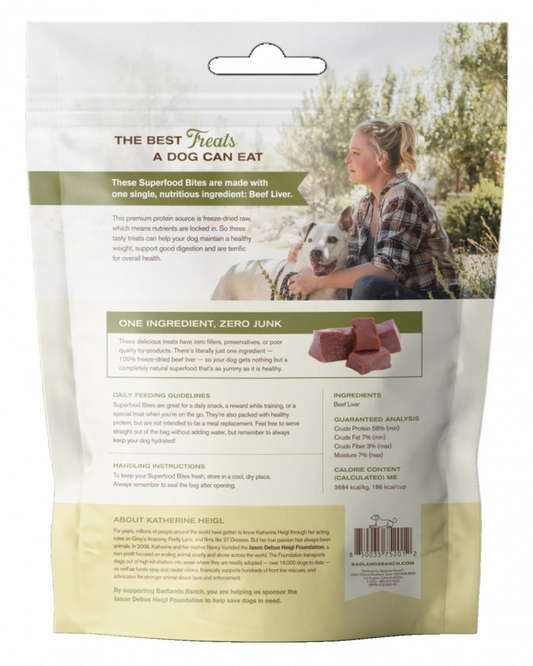 Badlands Ranch Superfood Bites Beef Liver for Dogs