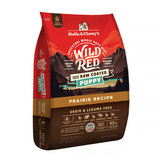 Stella & Chewy's Wild Red Dry Dog Food Raw Coated High Protein Grain & Legume Free Puppy Prairie Recipe