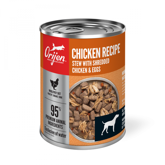 Orijen Real Meat Shreds, Grain-free, Chicken Recipe Stew, Premium Wet Dog Food
