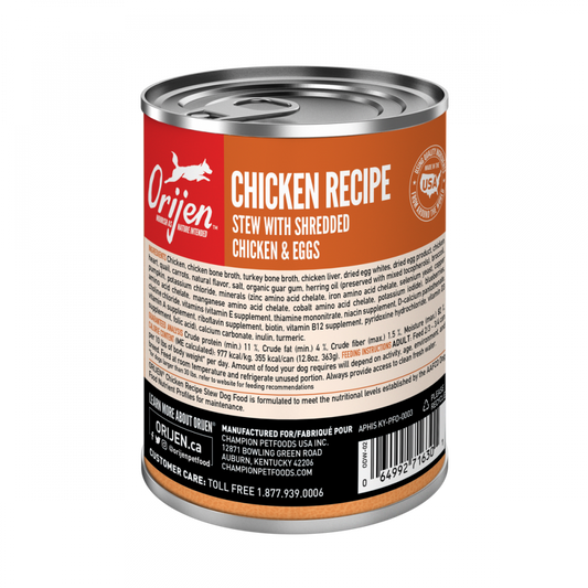 Orijen Real Meat Shreds, Grain-free, Chicken Recipe Stew, Premium Wet Dog Food