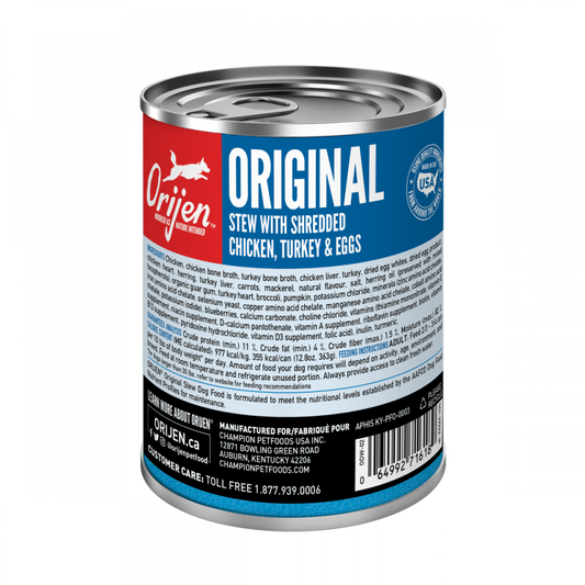 Orijen Stew w/Shreds Canned Dog Food Original Chicken, Turkey & Eggs