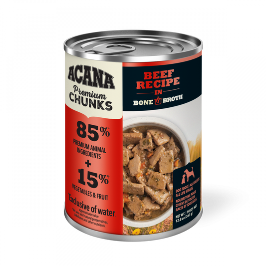 Acana Premium Chunks Canned Dog Food Beef