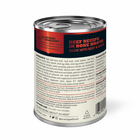 Acana Premium Chunks Canned Dog Food Beef