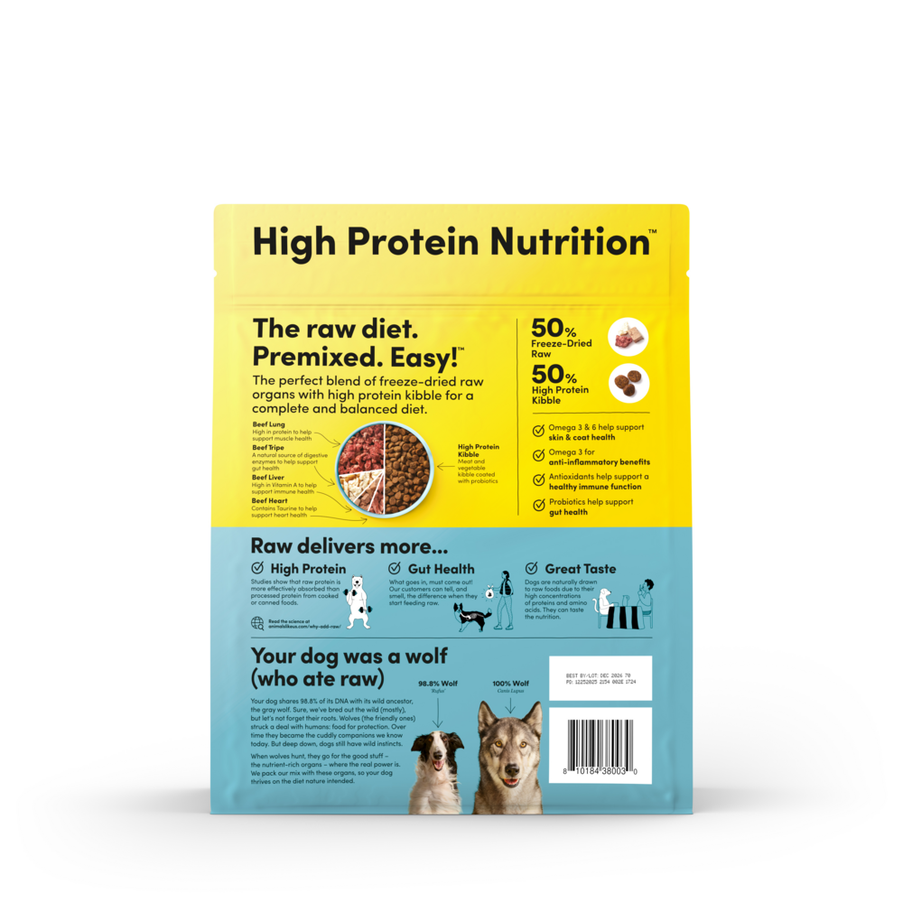 Animals Like Us Freeze Dried RawMix50 Grass-Fed Beef Dog Food