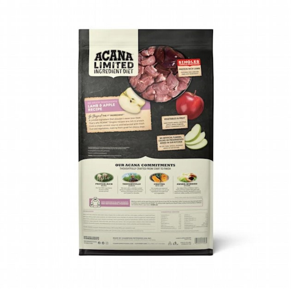 ACANA Singles, Lamb & Apple Recipe, Limited Ingredient Diet Dry Dog Food