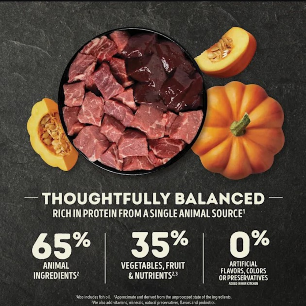 Acana Singles, Beef & Pumpkin Recipe, Limited Ingredient Diet Dry Dog Food
