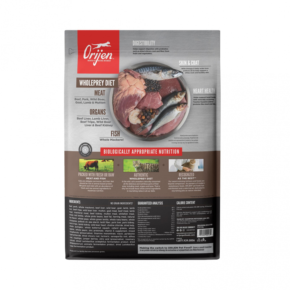 ORIJEN Grain Free Regional Red Dry Cat Food