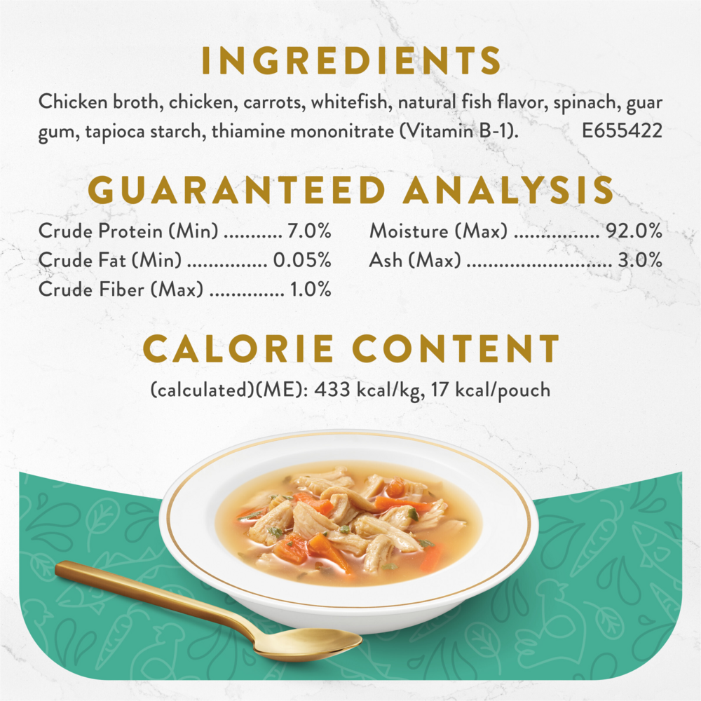 Purina Fancy Feast Broths Chicken and Whitefish Wet Cat Food