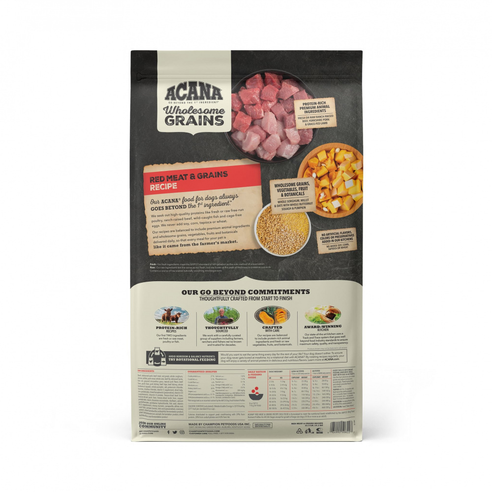 Acana Wholesome Grains Red Meat & Grains Recipe Dry Dog Food