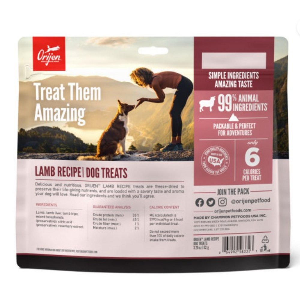 ORIJEN Freeze Dried Grass Fed Lamb Dog Treats