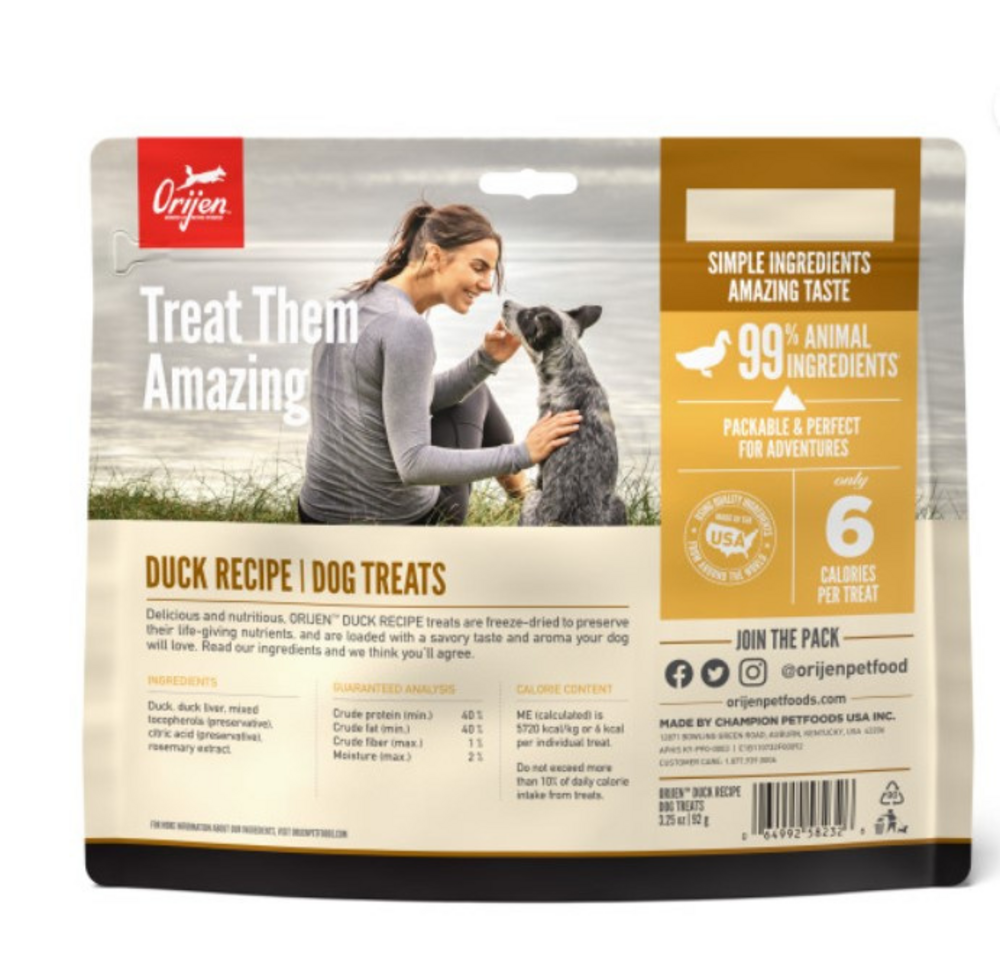Orijen Freeze Dried Free Run Duck Dog Treats