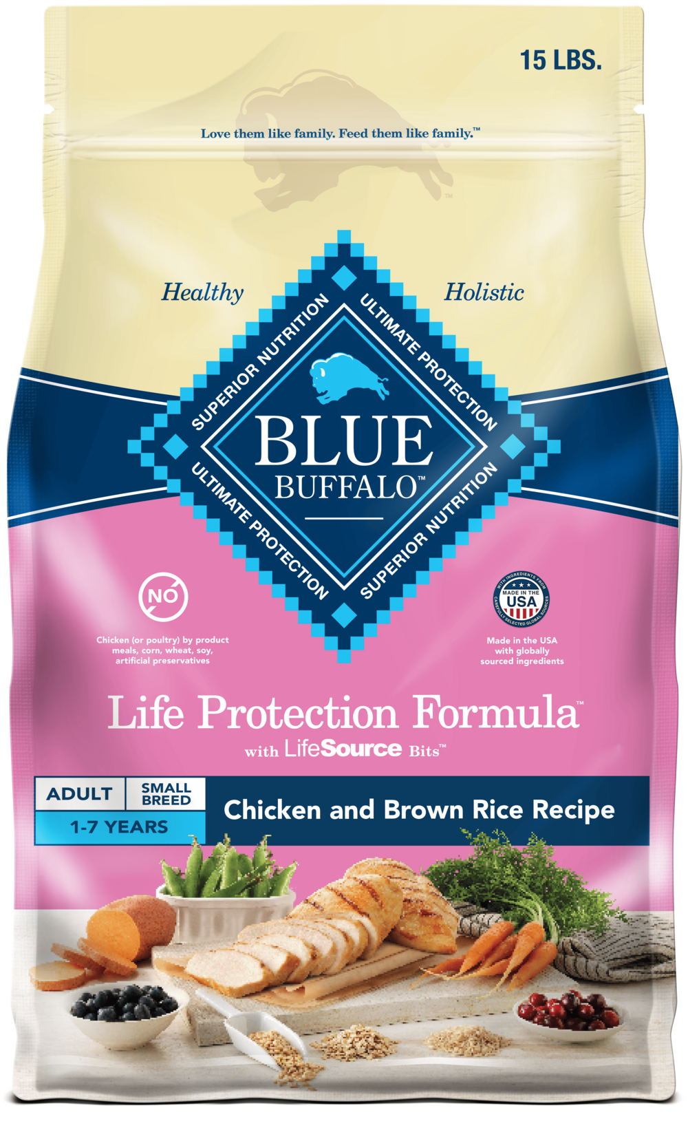 Blue Buffalo Life Protection Formula Small Breed Adult Chicken & Brown Rice Recipe Dry Dog Food