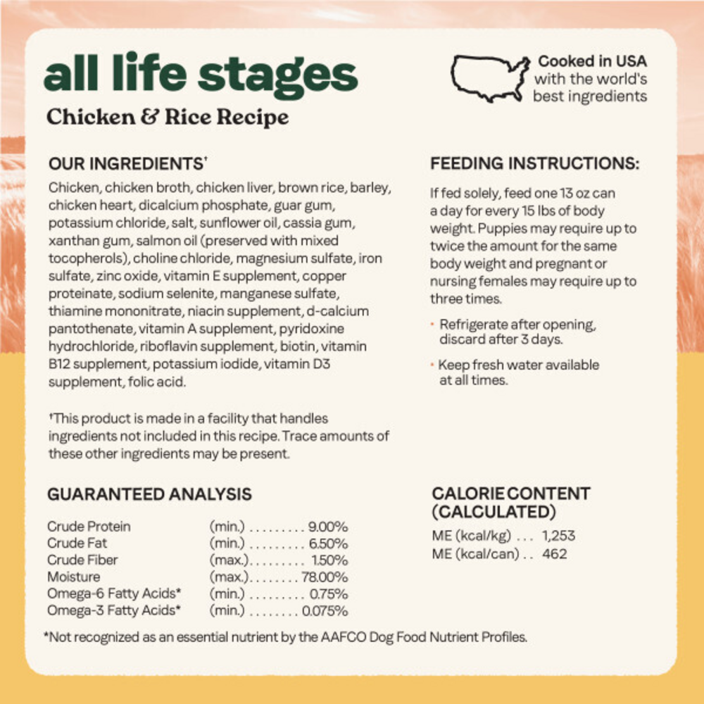 Canidae All Life Stages Wet Dog Food, Chicken & Rice Formula, 13 oz.