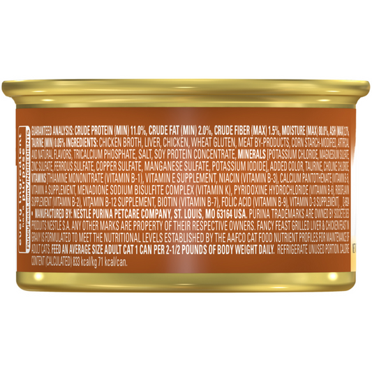 Purina Fancy Feast Grilled Liver Chicken and Gravy Wet Cat Food