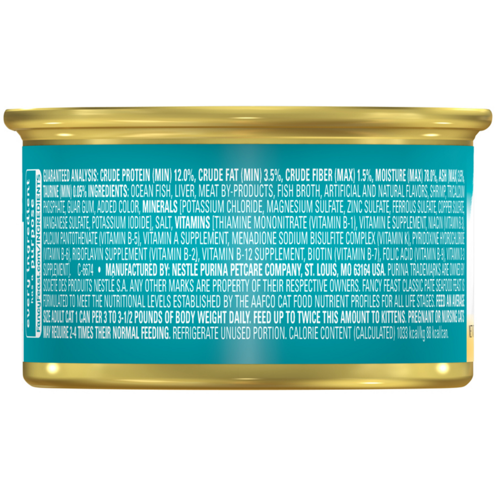 Fancy Feast Classic Pate Seafood Wet Cat Food