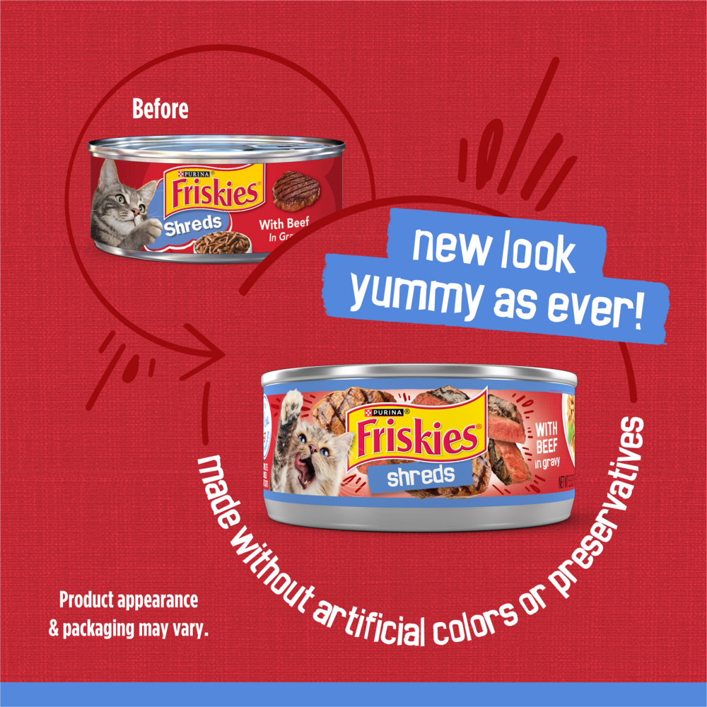 Friskies Shredded Beef Canned Cat Food