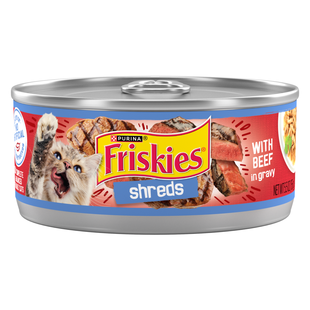 Friskies Shreds Beef and Gravy Wet Cat Food