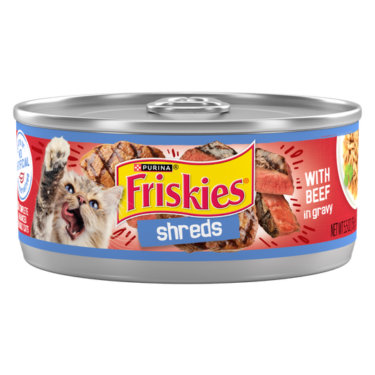 Friskies Shreds Beef and Gravy Wet Cat Food