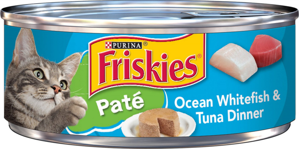 Friskies Pate Ocean White Fish & Tuna Dinner Canned Cat Food