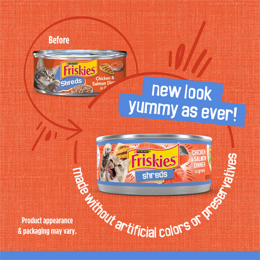 Purina Friskies Savory Shreds Chicken and Salmon Wet Cat Food