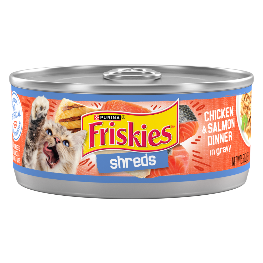 Friskies Savory Shreds Chicken and Salmon Wet Cat Food