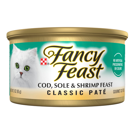 Purina Fancy Feast Classic Pate Cod Sole and Shrimp Wet Cat Food