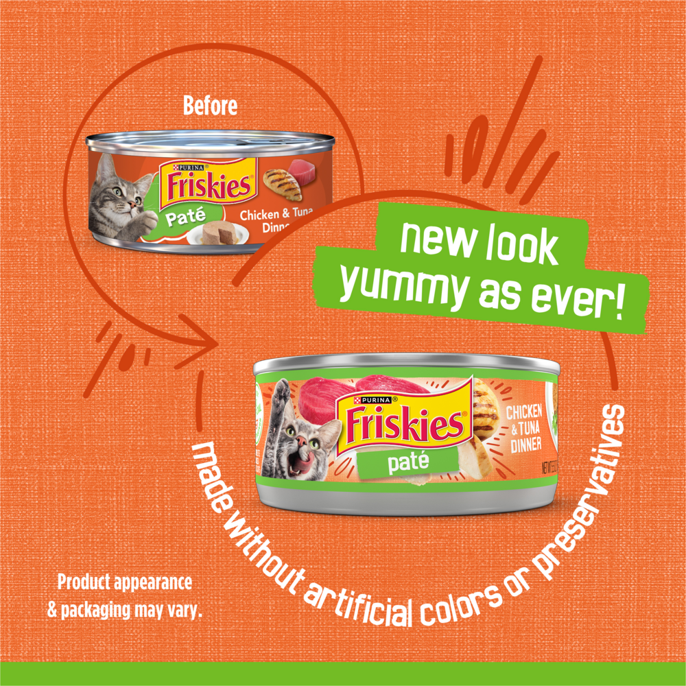 Friskies Pate Chicken and Tuna Dinner Wet Cat Food