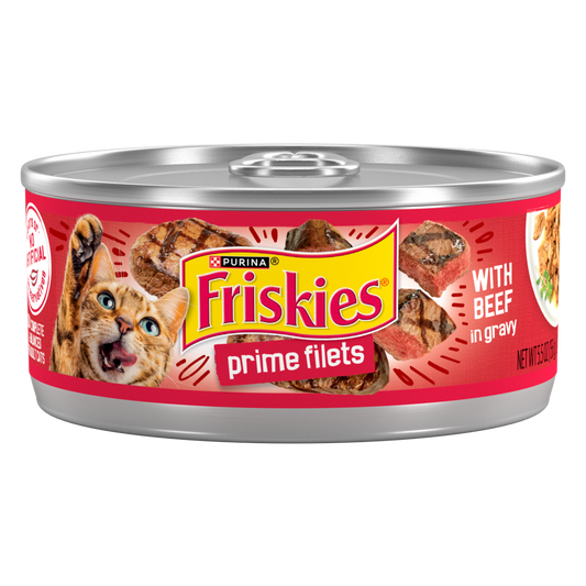 Friskies Prime Filets With Beef In Gravy Canned Cat Food