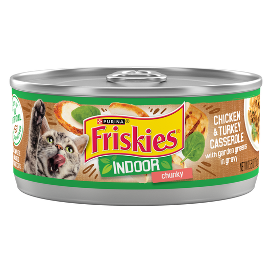 Friskies Indoor Chunky Chicken and Turkey Casserole Wet Cat Food