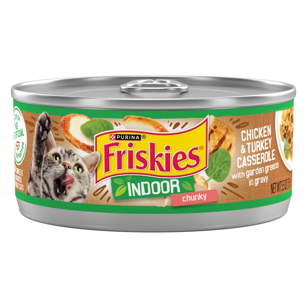 Friskies Indoor Chunky Chicken and Turkey Casserole Wet Cat Food