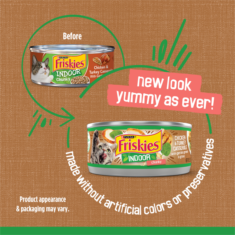 Friskies Indoor Chunky Chicken and Turkey Casserole Wet Cat Food