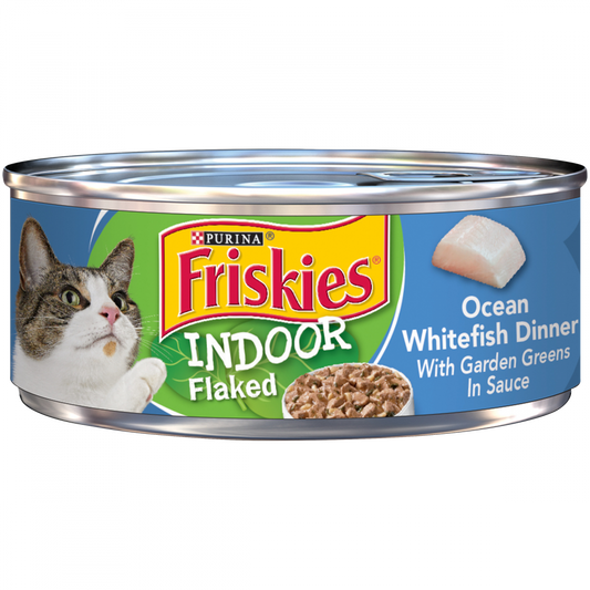 Friskies Selects Indoor Flaked Ocean Whitefish Canned Cat Food