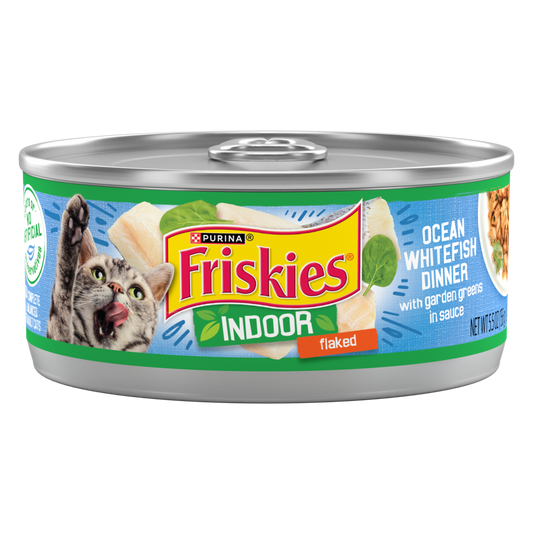 Friskies Selects Indoor Flaked Ocean Whitefish Canned Cat Food