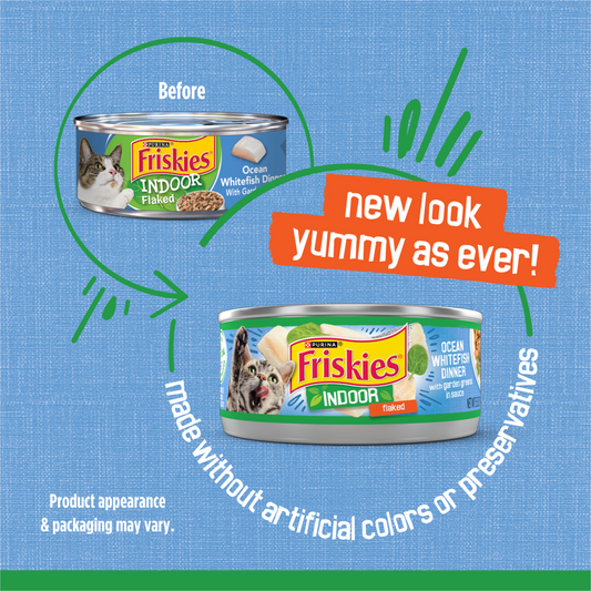 Purina Friskies Indoor Flaked Ocean Whitefish Wet Cat Food