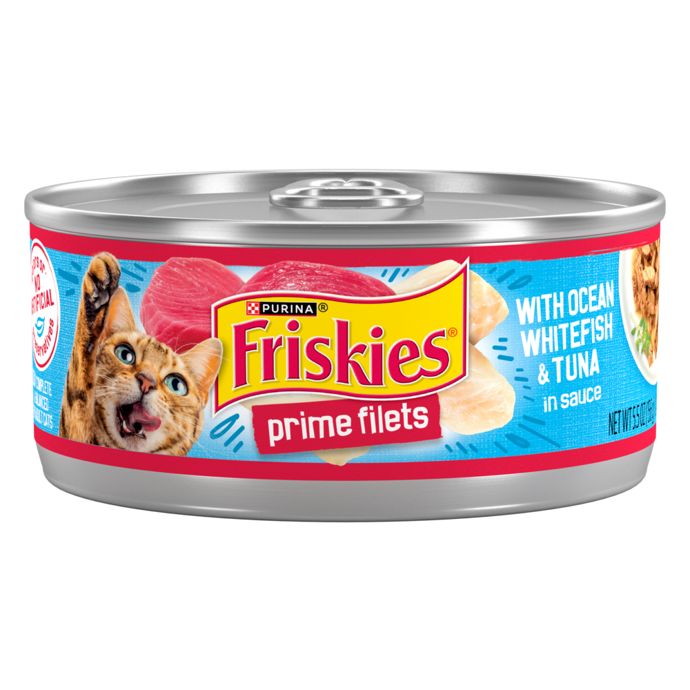 Friskies Prime Fillets Ocean Whitefish and Tuna in Sauce Wet Cat Food