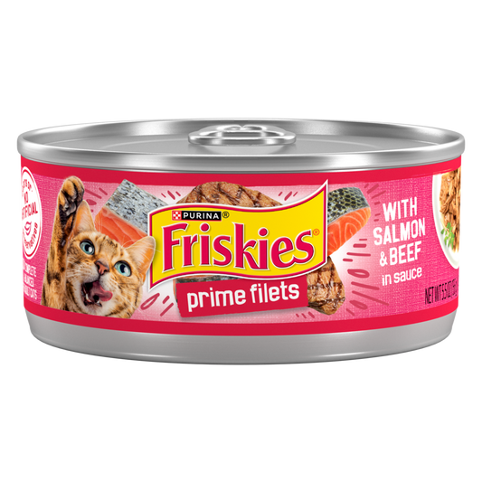 Friskies Prime Filets Salmon & Beef in Sauce Wet Cat Food