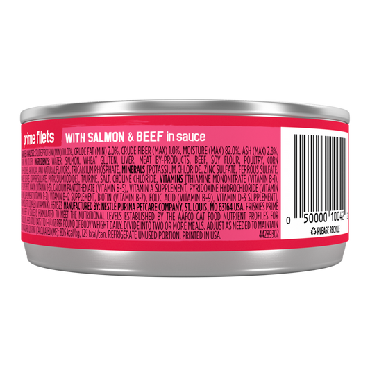 Friskies Prime Filets Salmon & Beef in Sauce Wet Cat Food