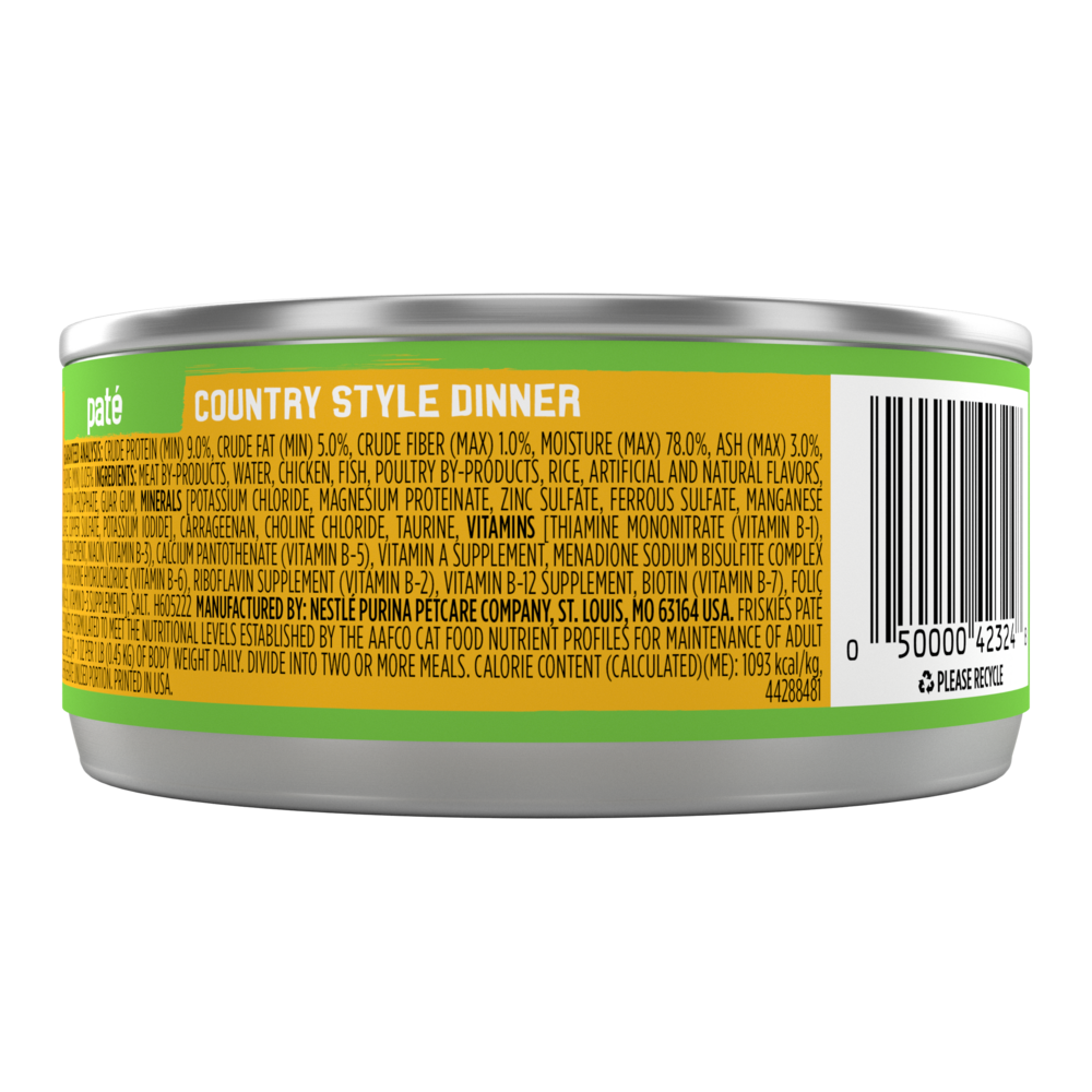 Friskies Pate Country Style Dinner Canned Cat Food