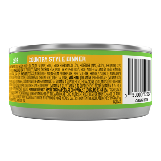 Friskies Pate Country Style Dinner Canned Cat Food