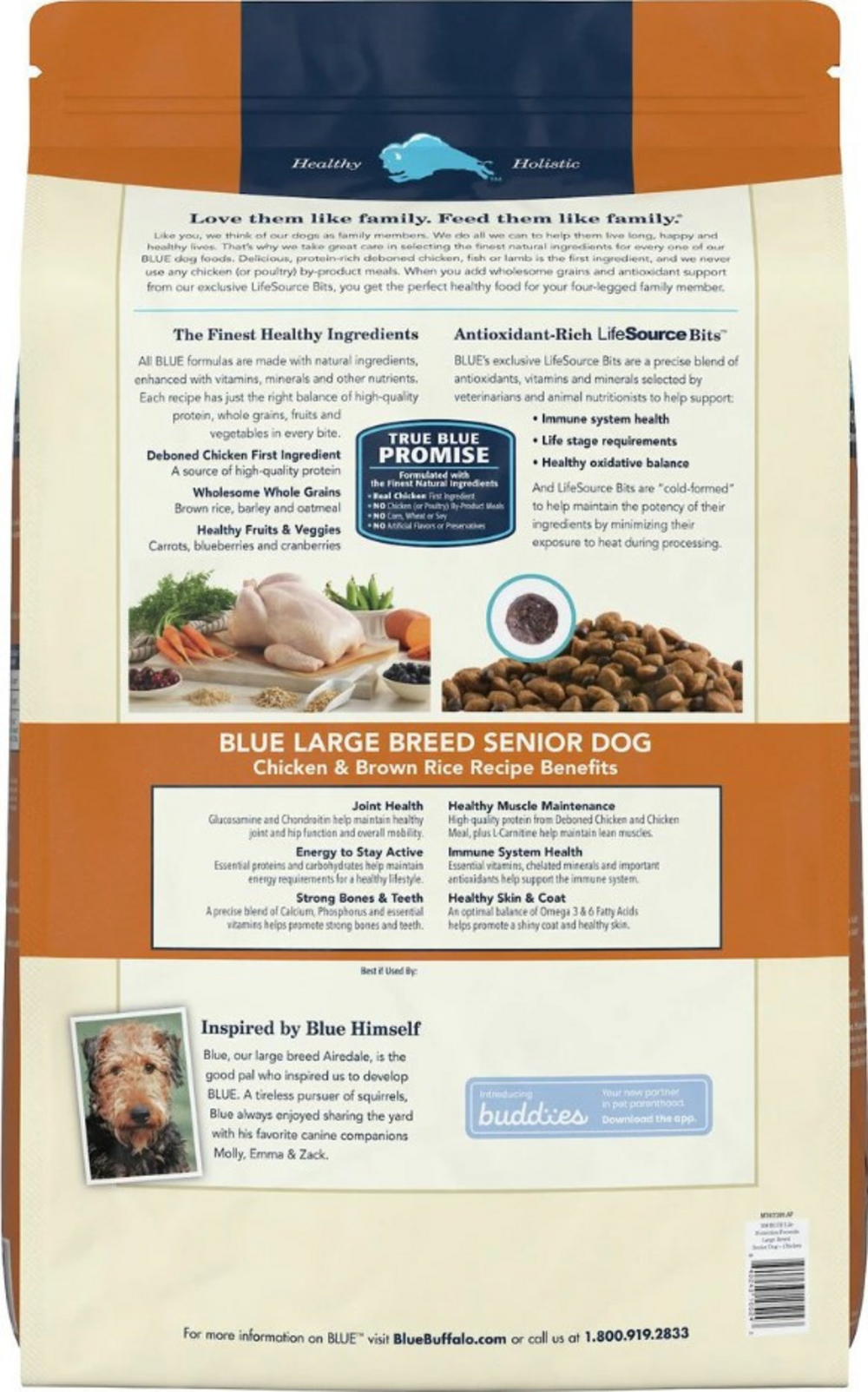 Blue Buffalo Life Protection Formula Large Breed Senior Chicken & Brown Rice Recipe Dry Dog Food