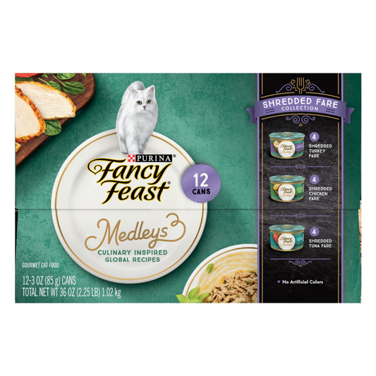 Purina Fancy Feast Elegant Medleys Shredded Variety Pack Wet Cat Food