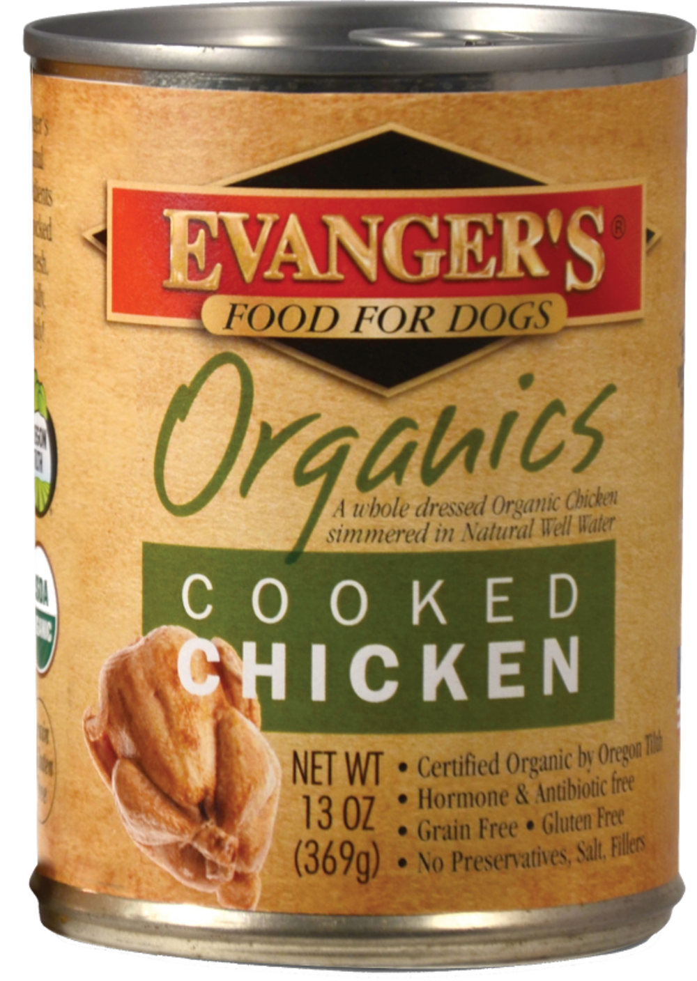 Evangers 100% Organic Cooked Chicken Canned Dog Food