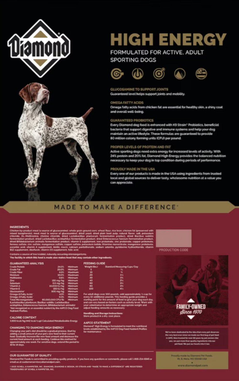 Diamond High Energy Sport Dry Dog Food