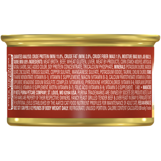 Fancy Feast Grilled Beef Liver Wet Cat Food