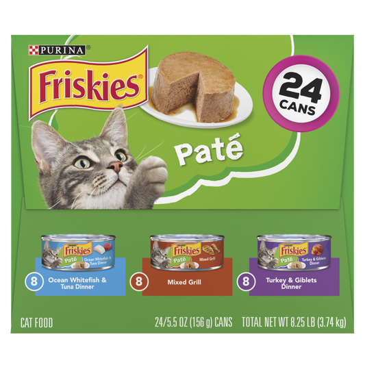 Friskies Classic Pate Variety Pack Canned Cat Food