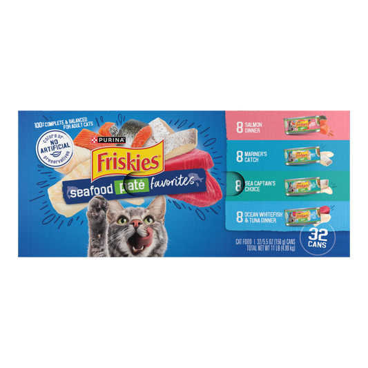 Friskies Seafood Favorites Variety Pack Canned Cat Food