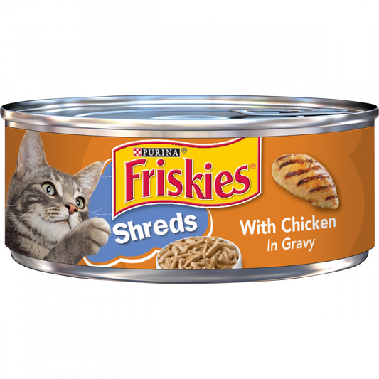 Friskies Savory Shreds with Chicken in Gravy Canned Cat Food