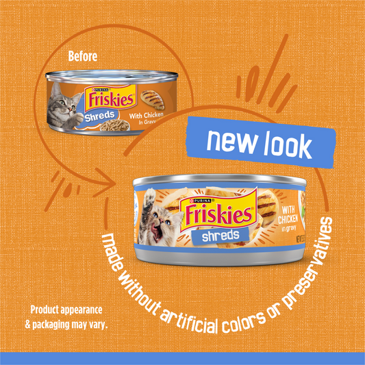 Purina Friskies Savory Shreds Chicken in Gravy Wet Cat Food