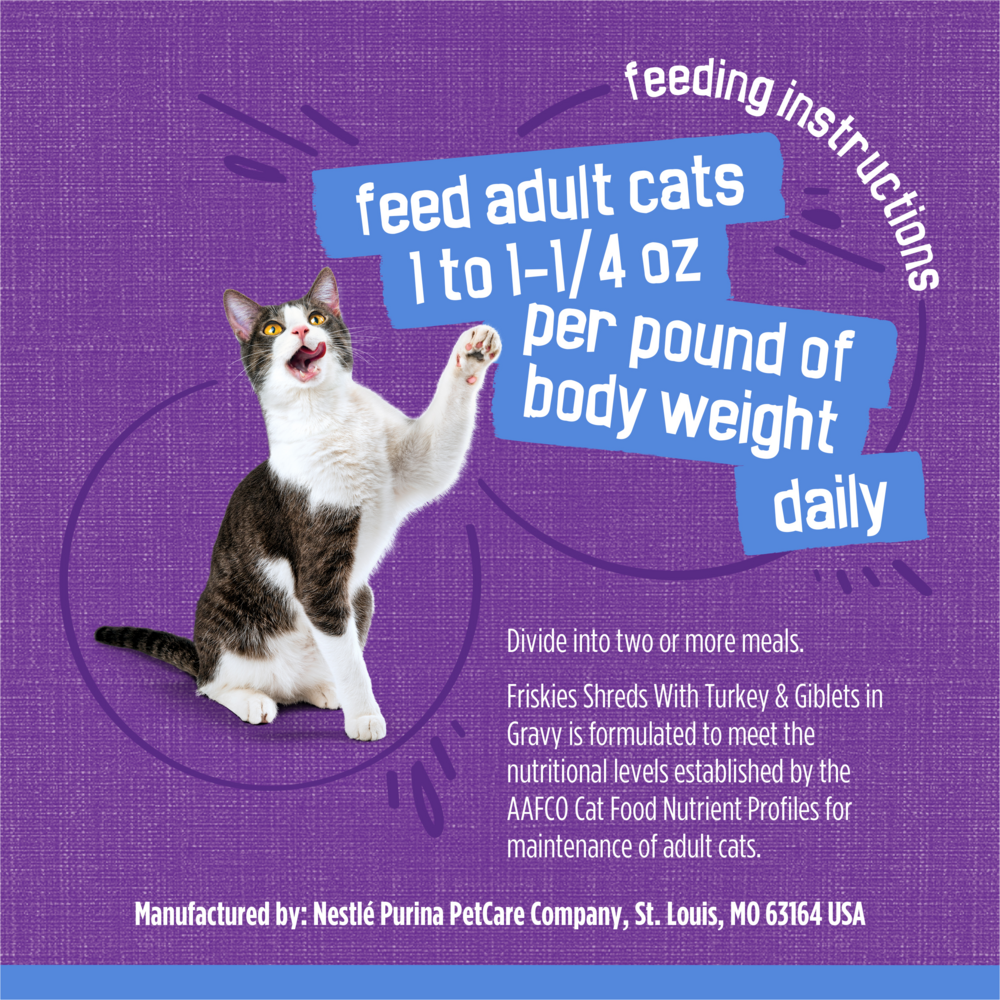 Friskies Savory Shreds with Turkey and Giblets Canned Cat Food